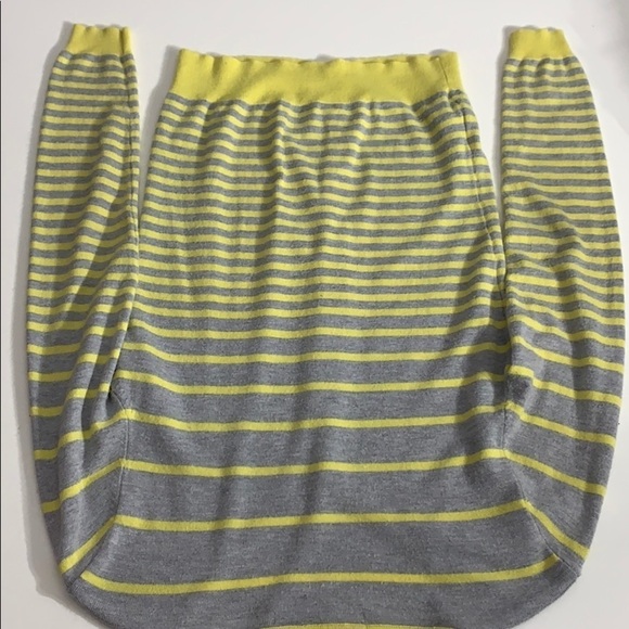Forever 21 yellow and grey striped cardigan sweater small - Picture 6 of 8